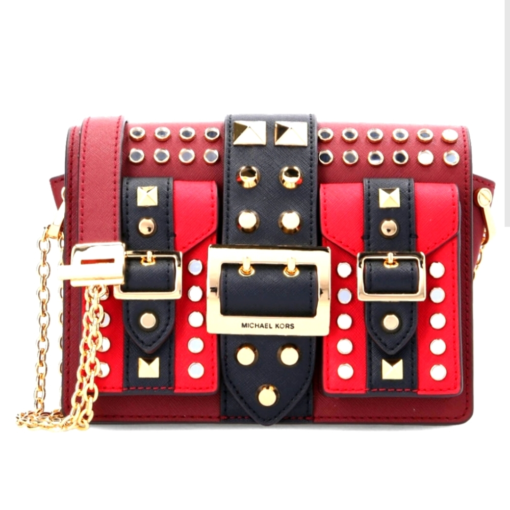 Michael Kors Hayden NWT Red leather messenger